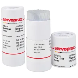 servoprax® Blood-Gas capillairen 75 mm	130 ul, 80 IU / mL	250 stuks